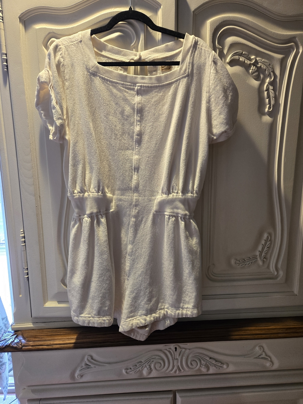 Free People White Short Sleeve Romper